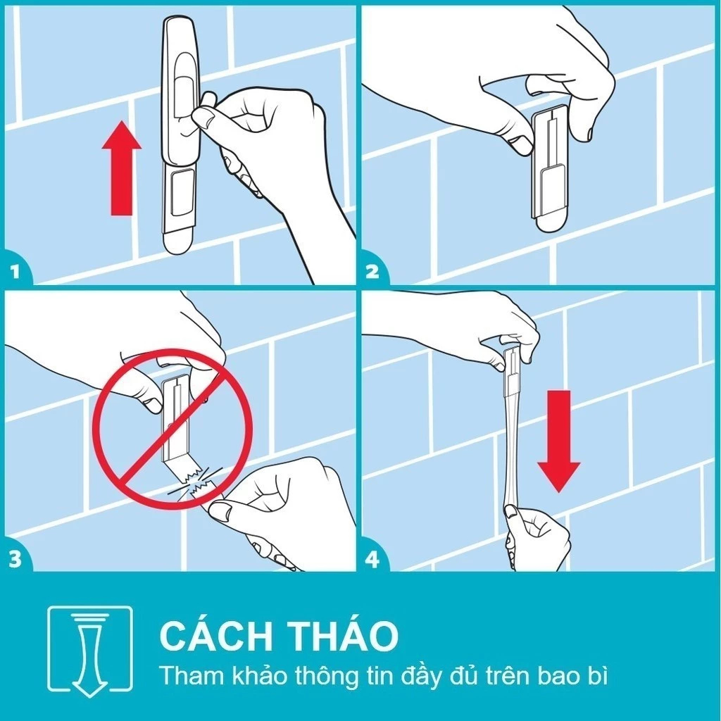 Móc dán tường nhà tắm Command™ 17001b - Chịu lực 1.3 kg - 2 cái/vỉ - 7012591952, , large image number 3